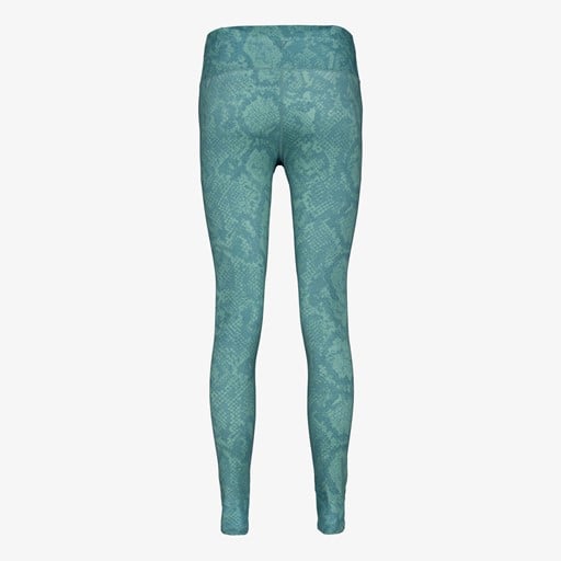 Dames sportlegging met slangenprint groen