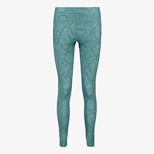 Dames sportlegging met slangenprint groen