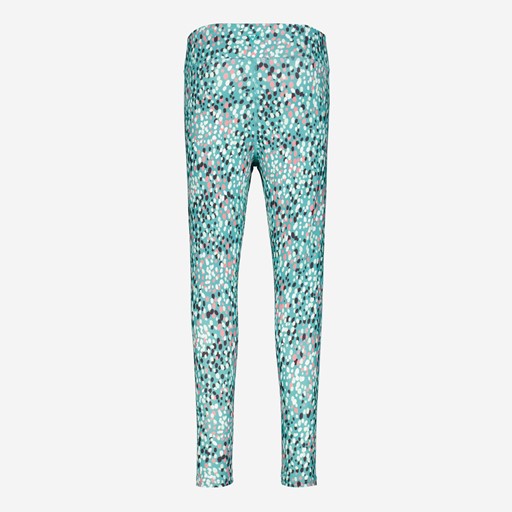 Meisjes sportlegging stippenprint blauw