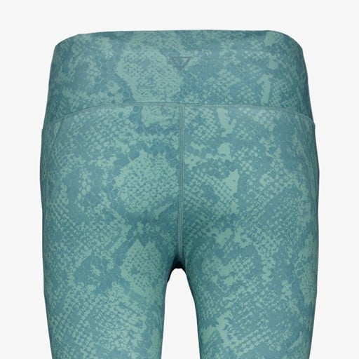 Dames sportlegging met slangenprint groen