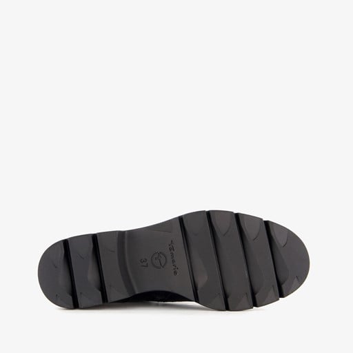 Dames veterboots zwart goud