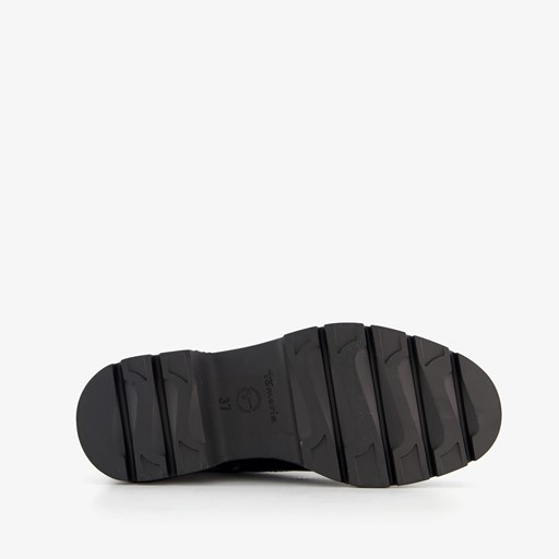 Dames lak veterboots zwart