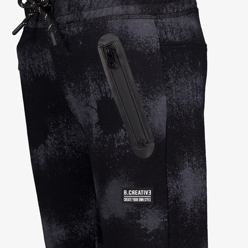 Jongens joggingbroek met print zwart