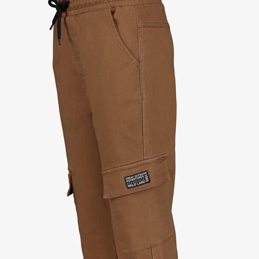 Jongens cargo broek bruin