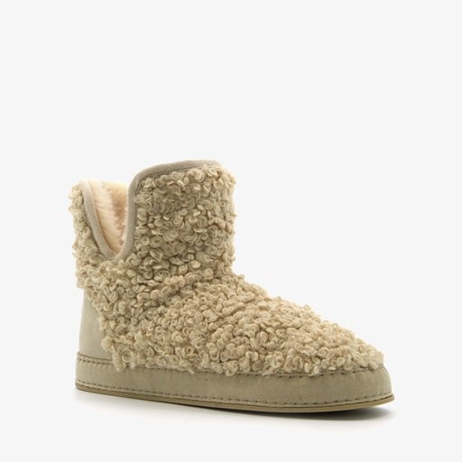 Gevoerde dames teddy sloffen