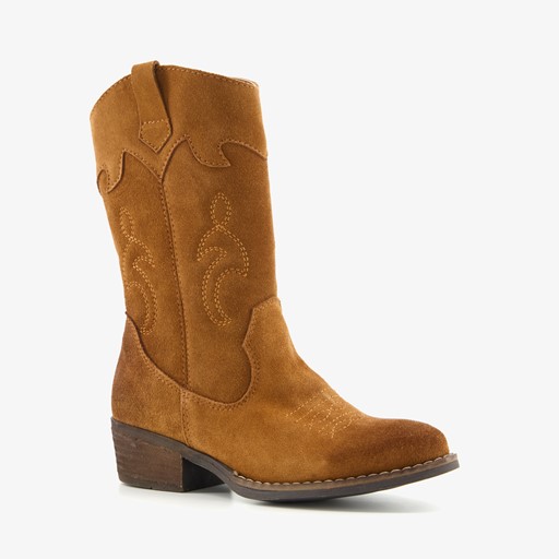 Leren meisjes western laarsjes bruin