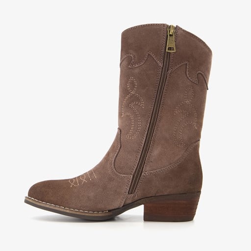 Suede meisjes western laarzen