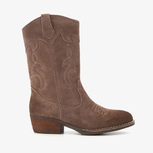 Suede meisjes western laarzen