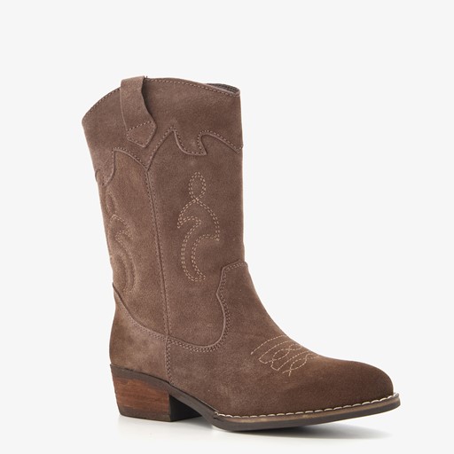 Suede meisjes western laarzen