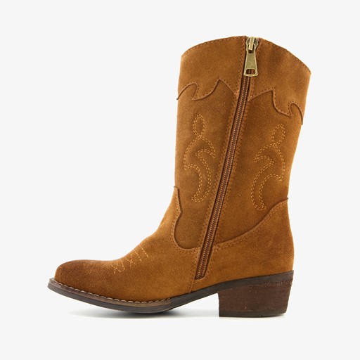 Leren meisjes western laarsjes bruin