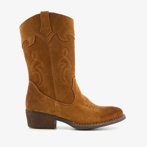 Leren meisjes western laarsjes bruin
