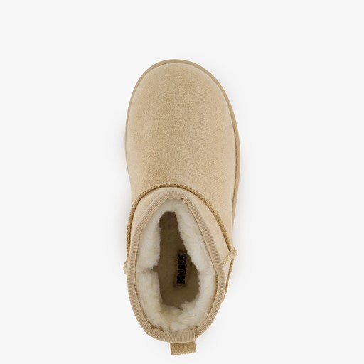 Gevoerde meisjes enkellaarsjes beige
