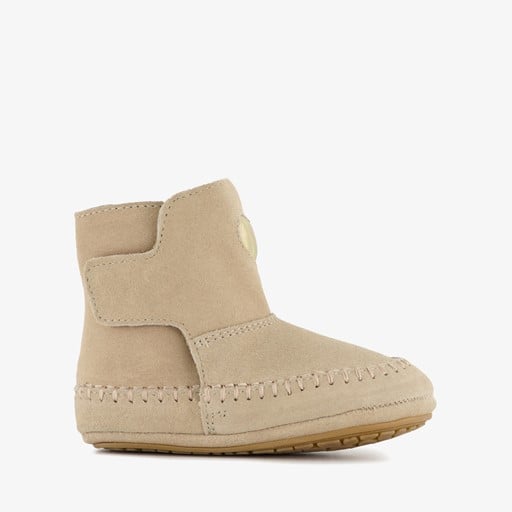 Leren meisjes babyschoenen beige