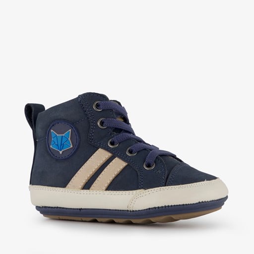 Leren jongens babyschoenen blauw