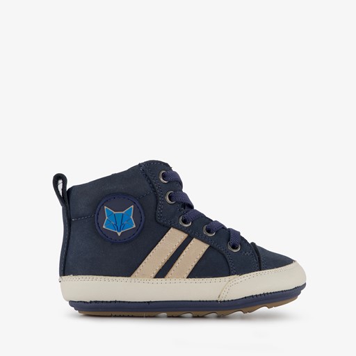 Leren jongens babyschoenen blauw