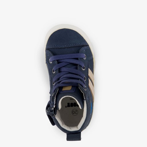 Leren jongens babyschoenen blauw