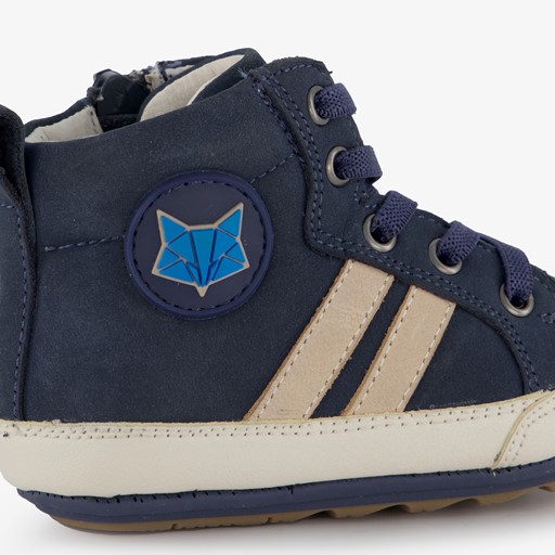Leren jongens babyschoenen blauw