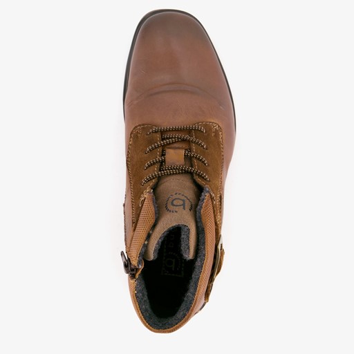 Leren heren veterschoenen cognac