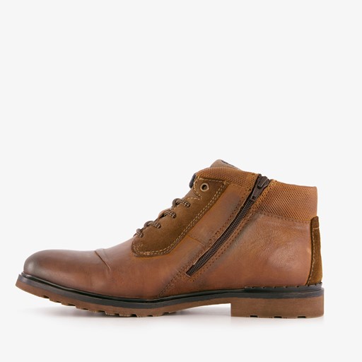Leren heren veterschoenen cognac