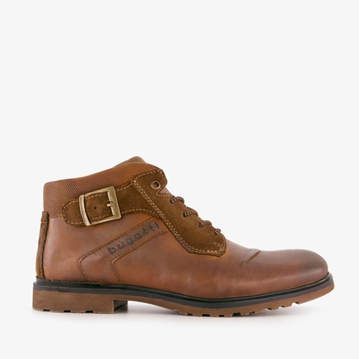 Leren heren veterschoenen cognac