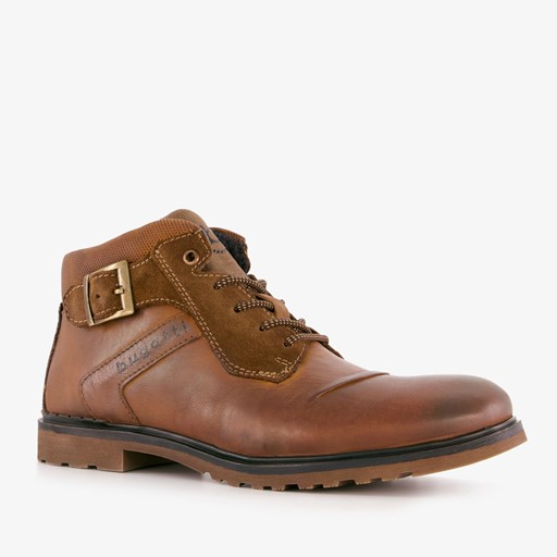 Leren heren veterschoenen cognac