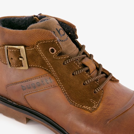 Leren heren veterschoenen cognac