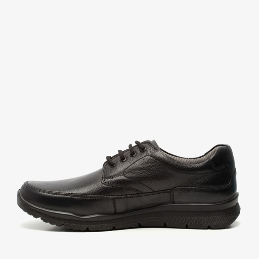 Leren heren veterschoenen zwart