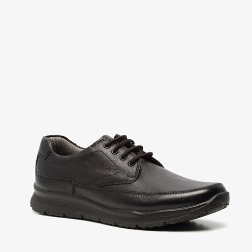 Leren heren veterschoenen zwart