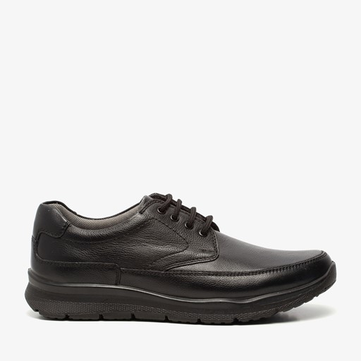 Leren heren veterschoenen zwart
