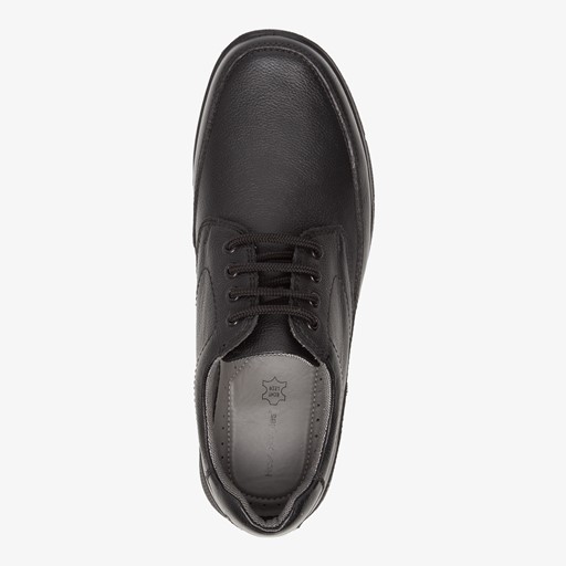 Leren heren veterschoenen zwart