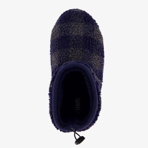 Teddy heren pantoffels blauw