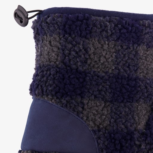 Teddy heren pantoffels blauw