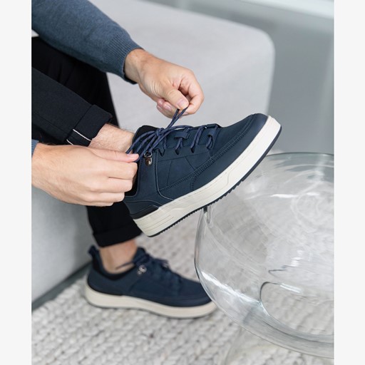 Heren sneakers donkerblauw