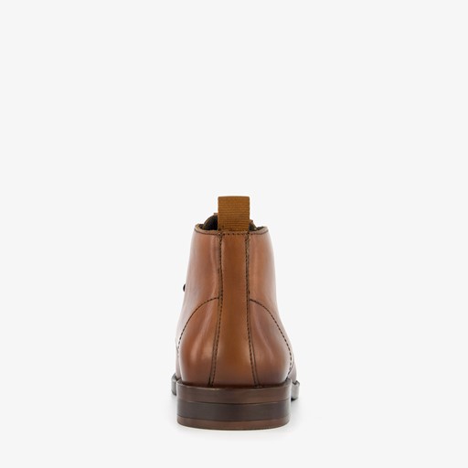 Hoge leren heren veterschoenen cognac