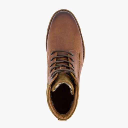 Leren heren veterboots bruin