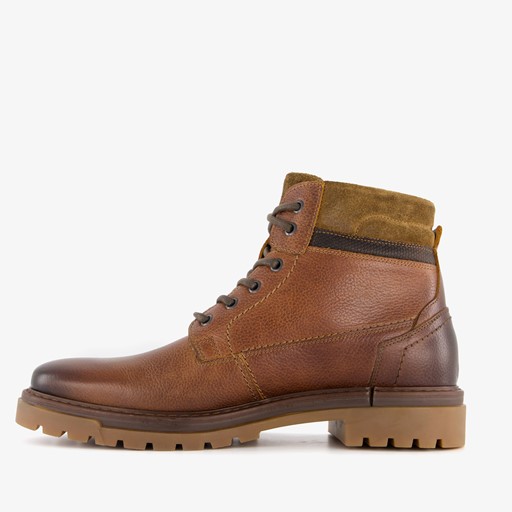 Leren heren veterboots bruin