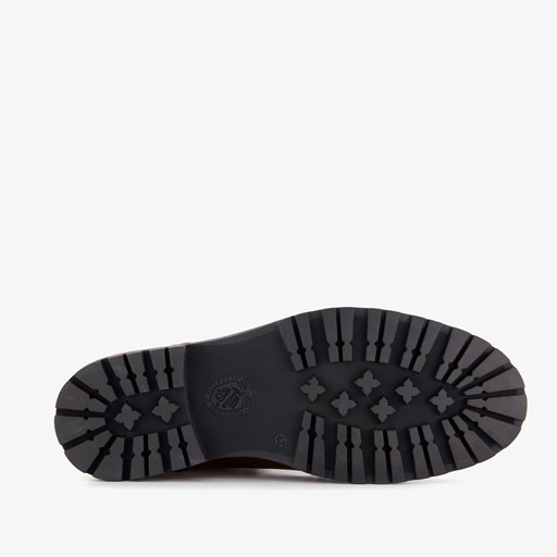 Leren heren veterboots cognac