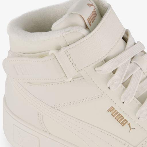 Carina Street Mid hoge dames sneakers beige