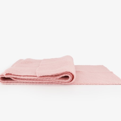 Ribgebreide dames sjaal roze