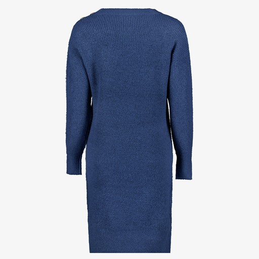 Gebreide dames jurk blauw