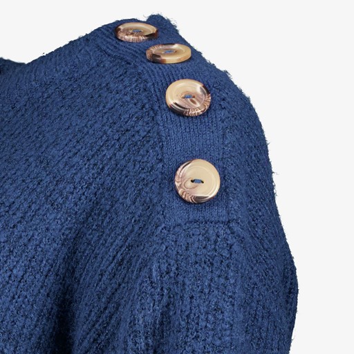 Gebreide dames jurk blauw