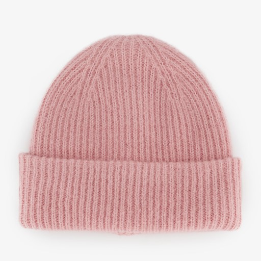 Dames muts gebreid roze