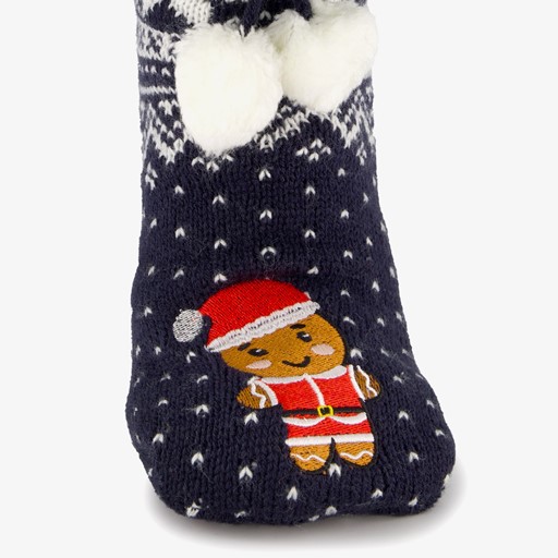 1 paar kinder kerst huissokken met poppetje