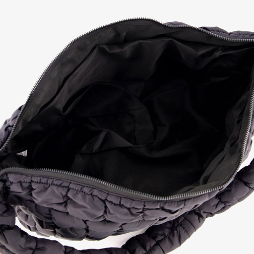 Dames schoudertas gewatteerd zwart