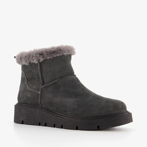 Gevoerde boots met imitatiebont grijs