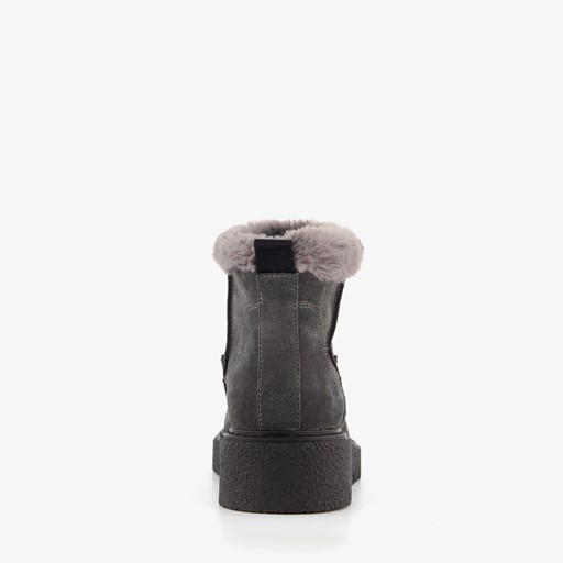 Gevoerde boots met imitatiebont grijs