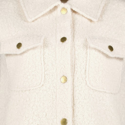 Dames teddy gilet beige