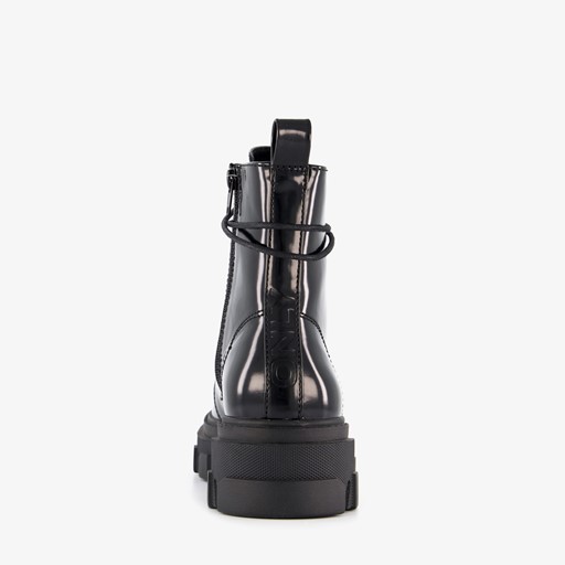 ONLY Shoes lak dames veterboots zwart