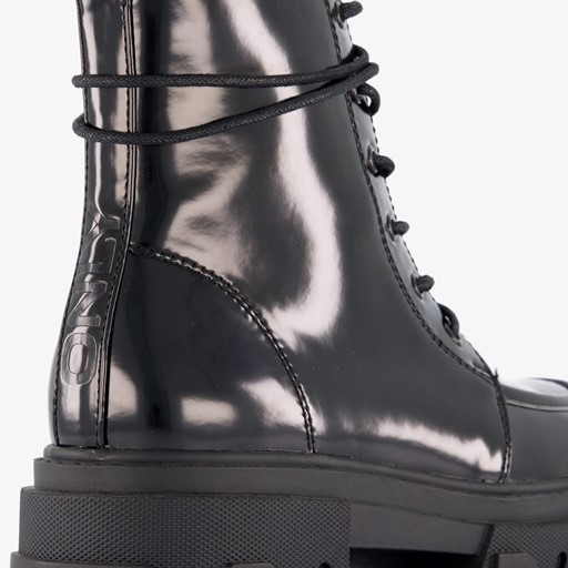 ONLY Shoes lak dames veterboots zwart
