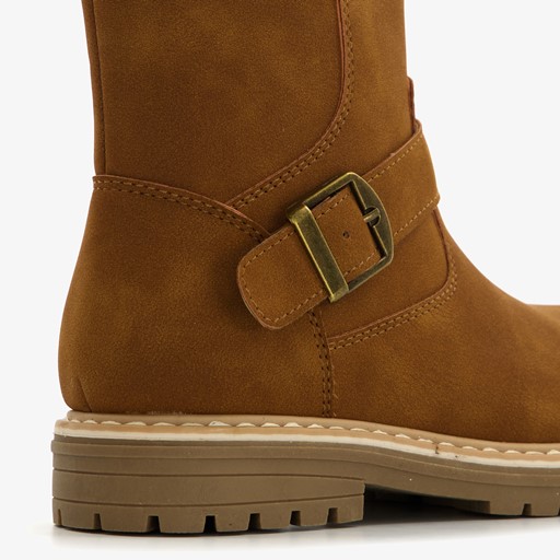 Gevoerde meisjes boots bruin cognac